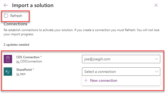 Connection References - First Look Joe Gill Dynamics 365 Consultant