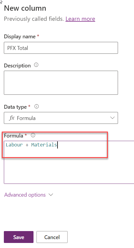 Create a Power Fx Formula Field in Dataverse
